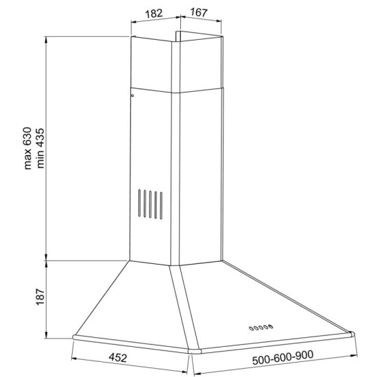 Evido ONDA 60W CHO6XW.4 fehér kürtős elszívó