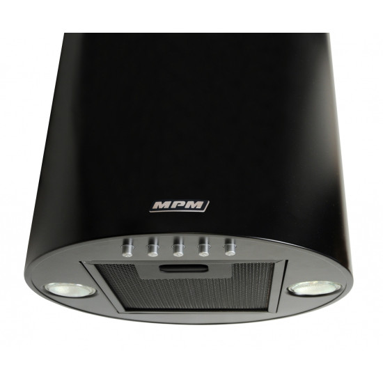 MPM falra szerelhető hengeres fekete elszívó MPM-31-OT-01