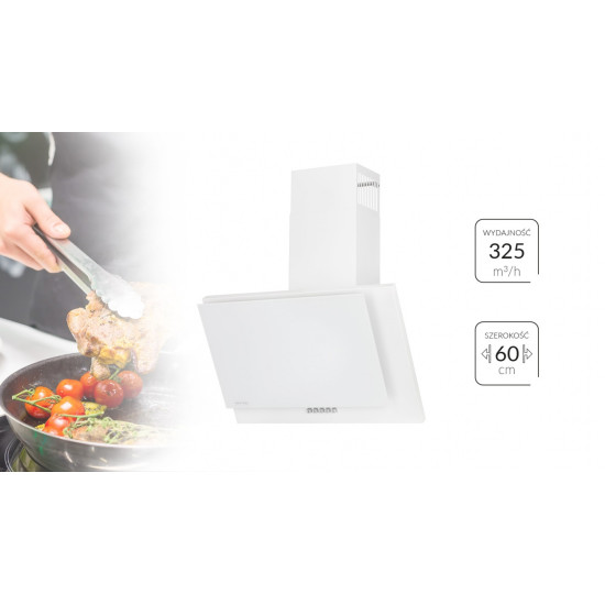 MPM MPM-60-OM-37 fehér fali döntött 60cm elszívó