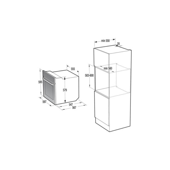 Gorenje BO747A33BG beépíthető sütő fekete