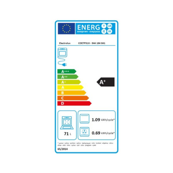 Electrolux COE7P31X SenseCook beépíthető sütő