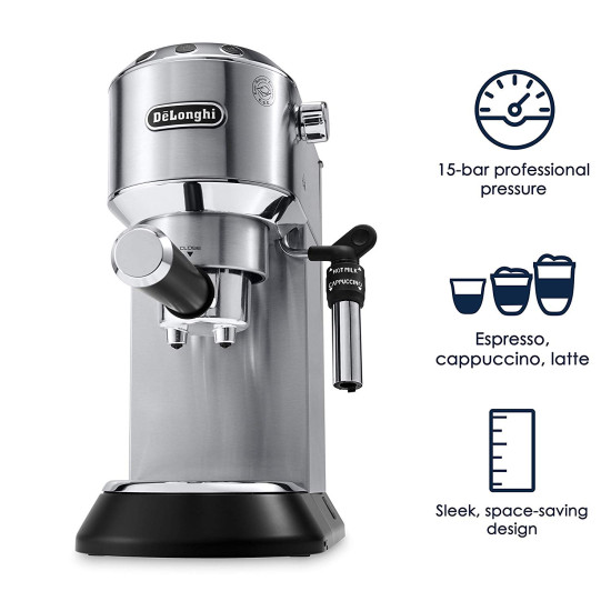 Delonghi EC685M Dedica Pump eszpresszó kávéfőző, inox
