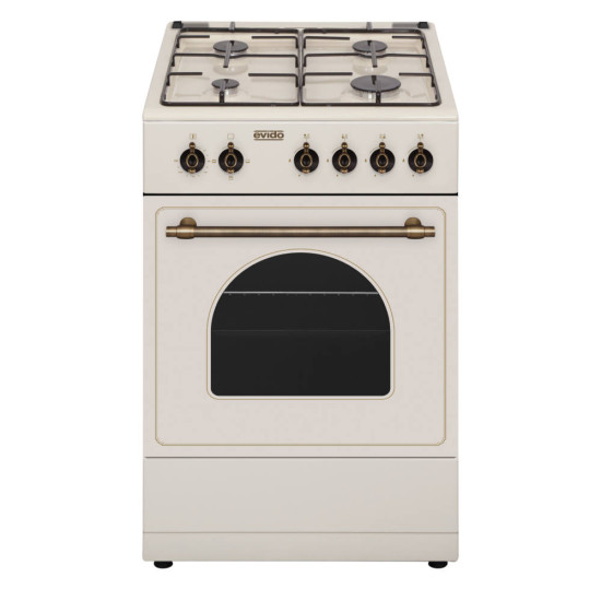 Evido FREE GE55C FOGE55C.1 rusztikus bézs kombinált tűzhely