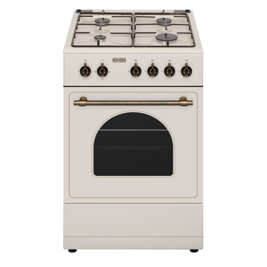 Evido FREE GE55C FOGE55C.1 rusztikus bézs kombinált tűzhely