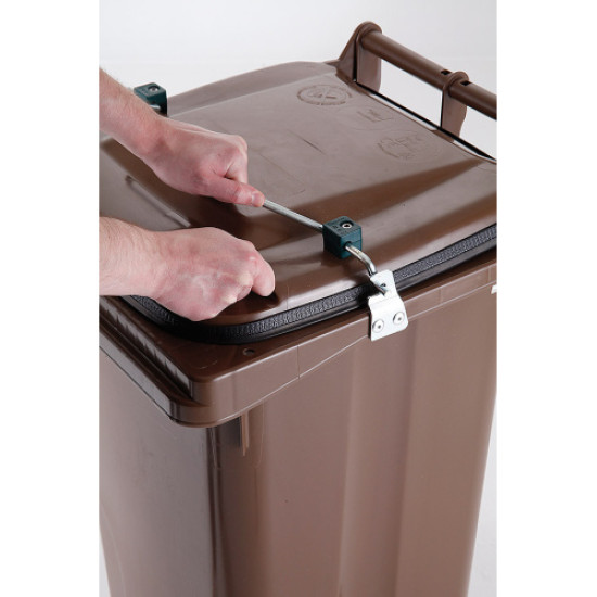 Europlast kuka 240l GASTRO hulladék gyűjtésére éttermek konyhák számára, karos szerkezettel gumis tömítéssel