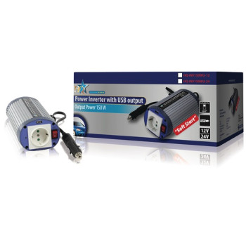 HQ HQ-INV150WU-12 Inverter módosított szinusz 12 VDC - AC 230 V 150 W+ USB
