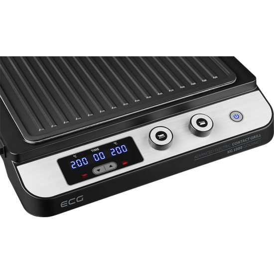 ECG KG 1000 gourmet kontaktgrill KG1000 2 független termosztáttal