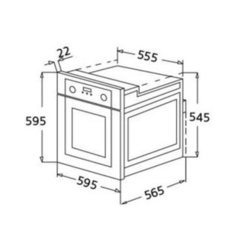 Evido LEVEL 60B fekete BOL6DB.1 beépíthető sütő