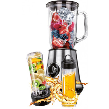 MPM MBL-15M Turmixgép 450W inox+2db 600ml sport palackkal