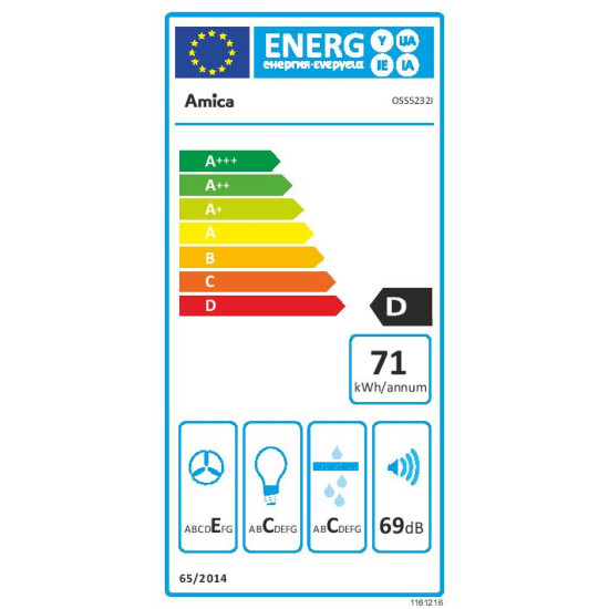 Amica OSS5232I inox 50cm konyhai elszívó