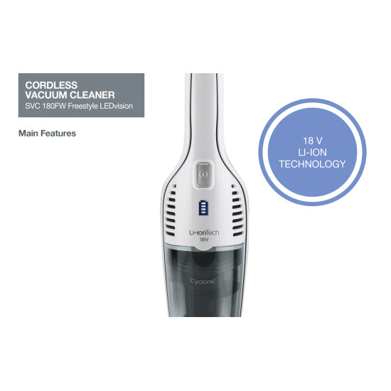 Gorenje SVC180FW álló porszívó, 120W, fehér szín 