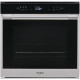 Whirlpool W7 OM4 4S1 P pirolitikus beépíthető sütő inox szegély, fekete full üveg,