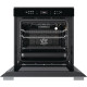 Whirlpool W7 OM4 4S1 P pirolitikus beépíthető sütő inox szegély, fekete full üveg,