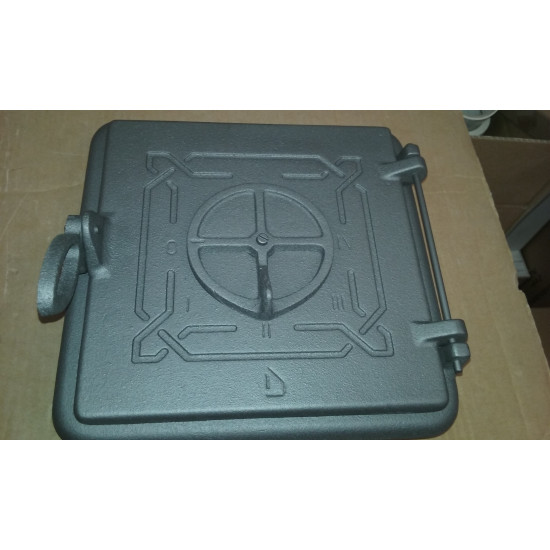 Cserépkályha tüzelőajtó grafit