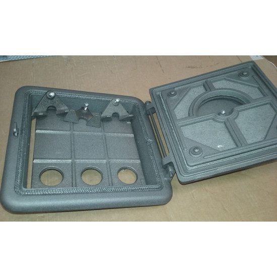 Cserépkályha tüzelőajtó grafit