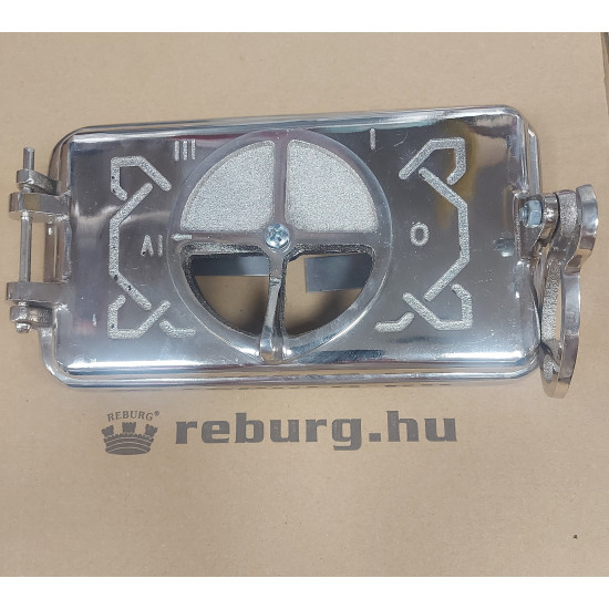 Cserépkályha hamuajtó nikkelezett