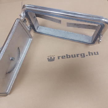 Cserépkályha tüzelőajtó nikkelezett