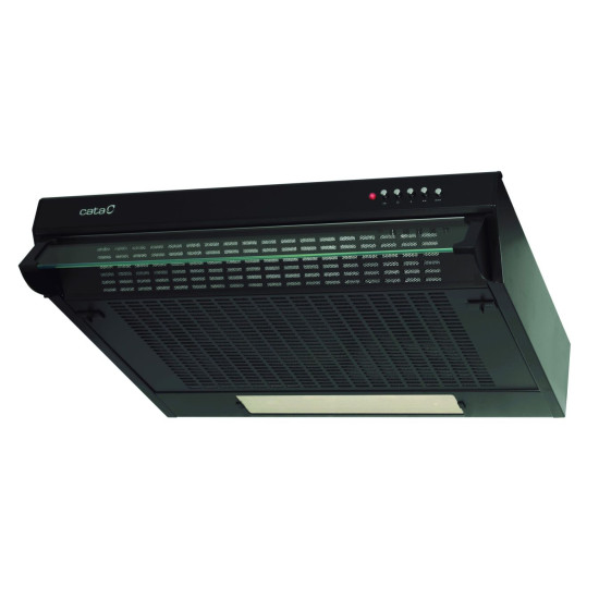 CATA F-2060 BK/L FEKETE 60cm konyhai elszívó mosható fém zsírszűrővel 