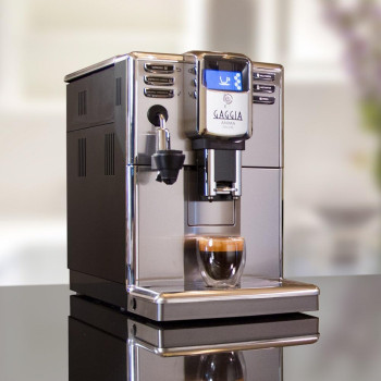 Gaggia Anima Deluxe automata kávé és eszpresszógép, amely automatikus habosítót tartalmaz lattékhoz, cappuccinókhoz programozható opciókkal