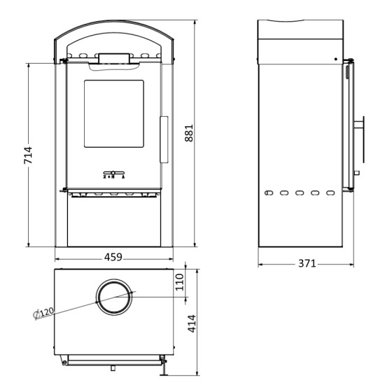 Wamsler Comfort kandalló 6kW