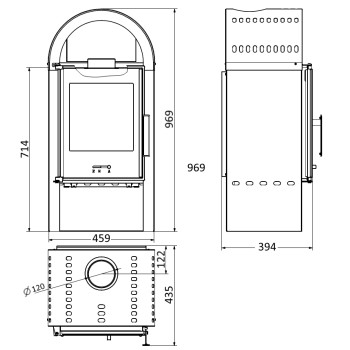 WAMSLER PRIMO íves kandalló 7 kW