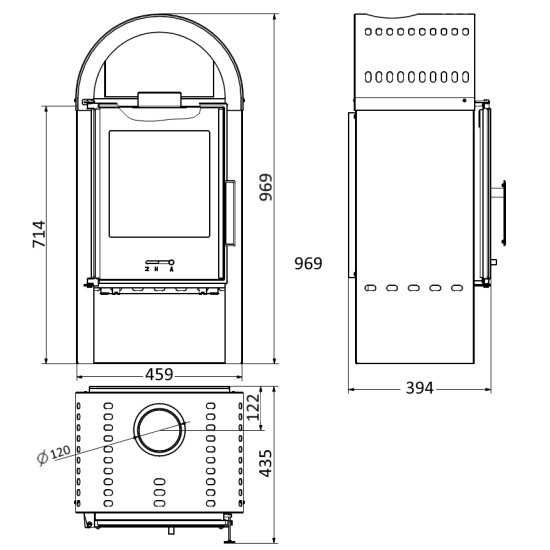 WAMSLER PRIMO íves kandalló 7 kW