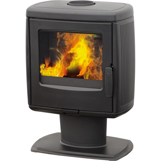 Plamen Roberto öntöttvas kandalló stílusos és eredeti dizájnnal, öntvény tűztérrel, külső levegő csatlakozás, 8.6kW 