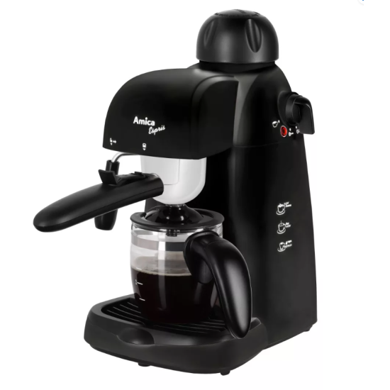 Amica CD 1012 presszó kávéfőző, 800W, 2-4 személyes, fekete szín 