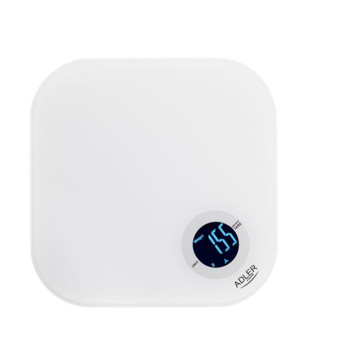 Adler AD3180 üveglapos konyhai fehér mérleg 10 kg súlyhatárig, lcd kijelző