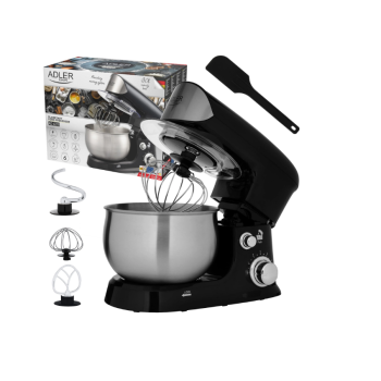 Adler AD4226B fekete konyhai robotgép, 1200 W, 3L rozsdamentes tál