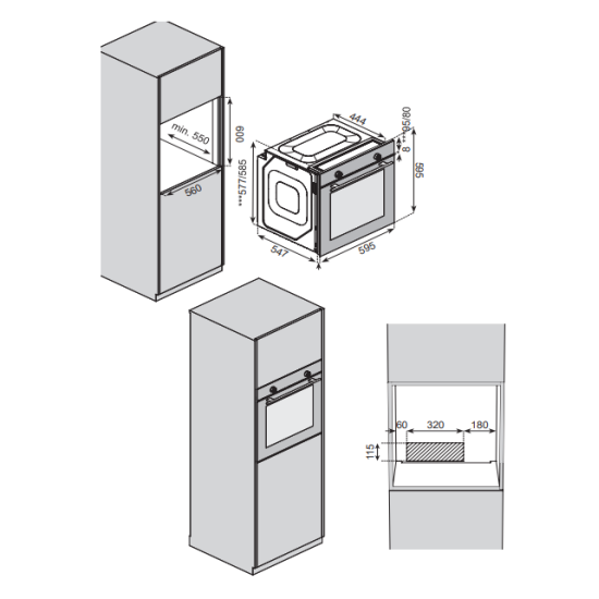 Tesla BO900FBSA fekete beépíthető sütő 81 l, gőztisztítás 10 funkció, Air Fryer