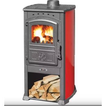 Warnex Blist ZAR FEKETE 7,5kW PIROS kandalló öntöttvas ajtóval és tetővel 