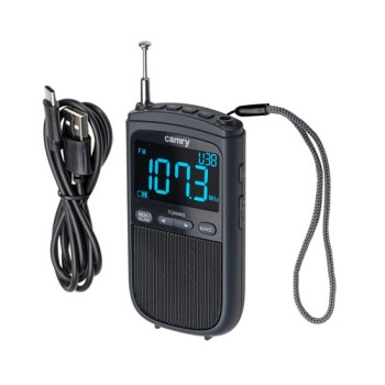 Camry CR1905 hordozható mini zsebrádió usb-s töltéssel, LCD kijelző