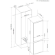 Evido RFB332W.3 NoFrost alulfagyasztós kombinált beépíthető hűtőszekrény 180/63l, 177.2 cm magas 