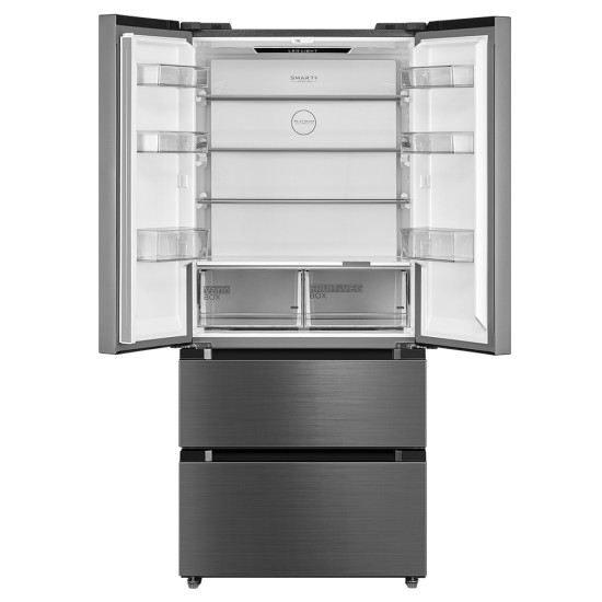 Midea MDRF692FIE46 NO Frost franciaajtós hűtőszekrény/fagyasztó kombináció, 189,8 cm magas, 83 cm széles WiFi, Plasma Ion, Smart+ hűtés, Inverteres kompresszor 347/169 l