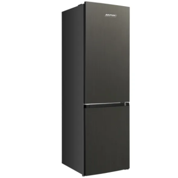 MPM MPM-254-FF-51/E NoFrost alulfagyasztós kombinált hűtőszekrény, 182/71L, 54x60x180 cm, sötét inox, MPM254FF51/E