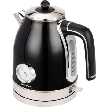 Sam Cook PSC-100B fekete vízforraló, inox,  3000 W, 1,7 liter, Strix tehnologia, gyors és csendes működés