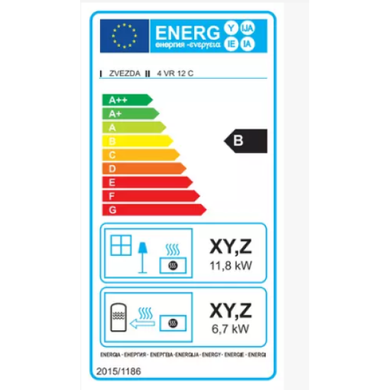 Warnex Hunor VR12C csempés vízteres kandalló 19.89kW