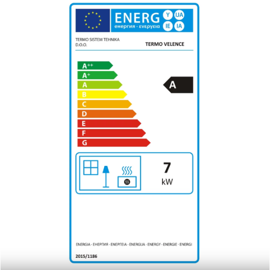 Warnex Termo Velence bézs kandalló 7kW csempe borítással