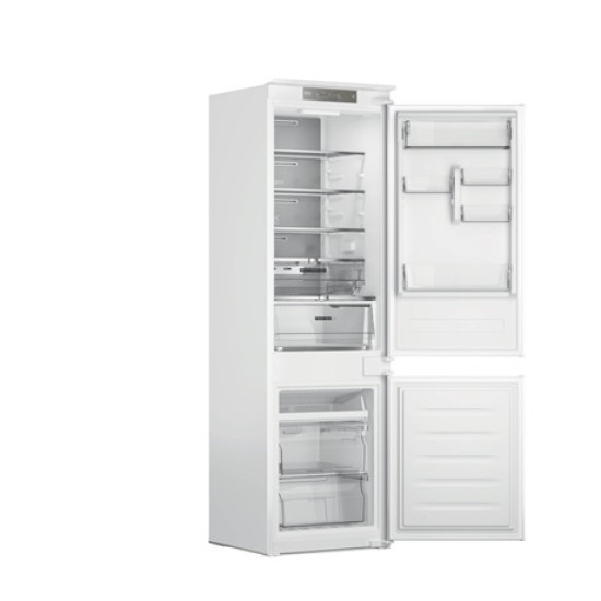 Whirlpool WHC18 T322 beépíthető Total No Frost alulfagyasztós hűtőszekrény, Fresh Box+, MultiFreshbox, szuper csendes, LED kijelző, 177x54x54,5 cm