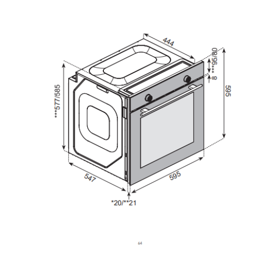 Tesla BO900FBSA fekete beépíthető sütő 81 l, gőztisztítás 10 funkció, Air Fryer