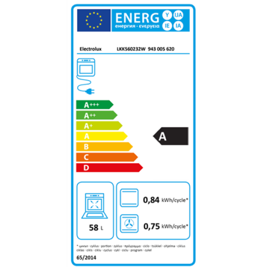 Electrolux LKK560232W kombinált tűzhely, hangjelzés; percszámlálás; időtartam és vége programozás; digitális programóra, egykezes szikragyújtás, tető nélkül