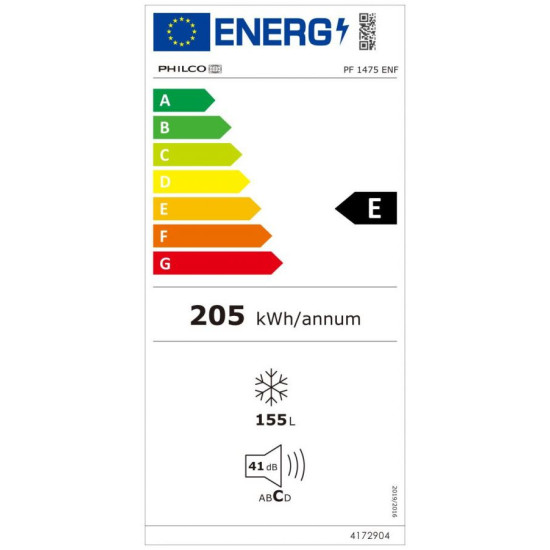 Philco PF1475 ENF No Frost fagyasztószekrény 155 liter 55,9x61,4x143,4 cm
