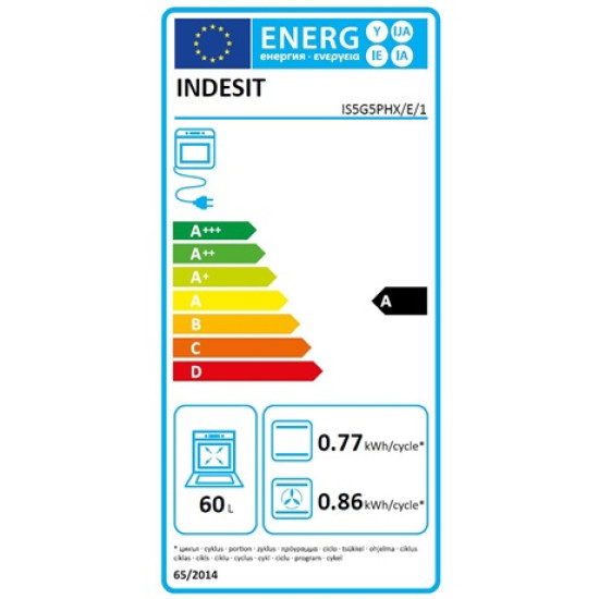 Indesit IS5G5PHX/E/1 inox kombinált tűzhely