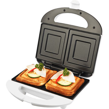 ECG S169 szendvicssütő 2 db négyzetes alakú szendvics elkészítése