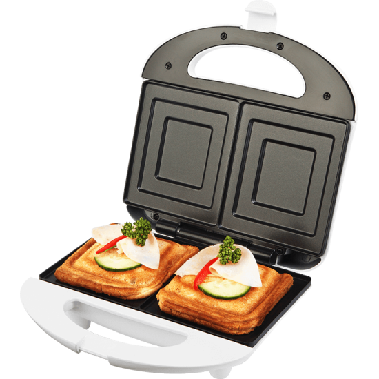 ECG S169 szendvicssütő 2 db négyzetes alakú szendvics elkészítése