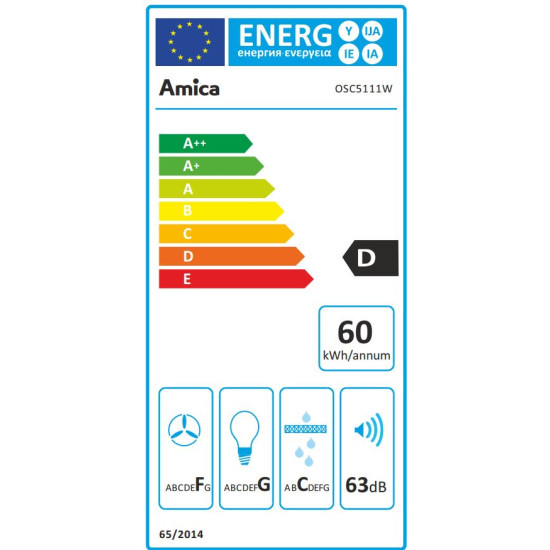 Amica OSC5112W 50cm fehér hagyományos páraelszívó OSC 5112W