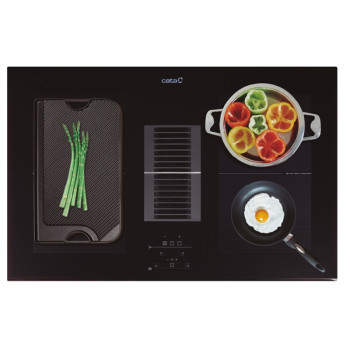 CATA AS 750 2 FLEXA/A indukciós 77cm kerámialap beépített páraelszívóval pultba építhető elszívó AS750