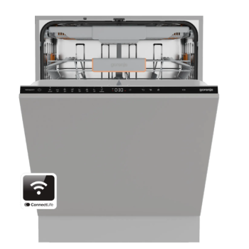 Gorenje GV673B65 teljesen beépíthető mosogatógép, Power Drive inverter motor, 3 kosár, 16 teríték, automatikus ajtónyitás, 59.8x55.5x81.6 cm