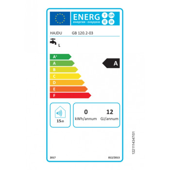 Hajdu GB120.2-03 fali kémény nélküli gázbojler 120 liter